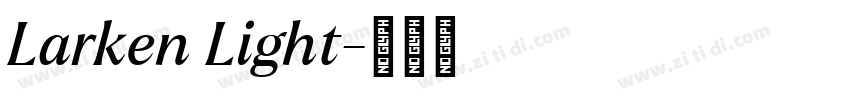 Larken Light字体转换